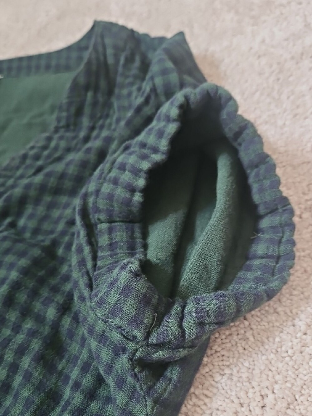 Pact Dark Green Check Button-Front Midi Dress - Picture 4 of 12